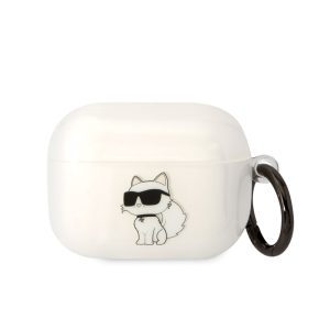 Karl Lagerfeld 3D Logo NFT Choupette TPU Case Airpods Pro (KLAPHNCHTCT) tok, fehér