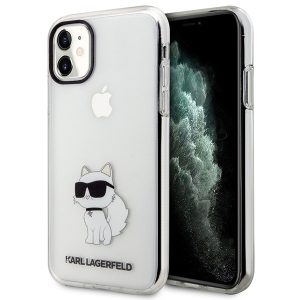 Karl Lagerfeld iPhone 11/Xr Ikonik Choupette (KLHCN61HNCHTCT) hátlap, tok, átlátszó