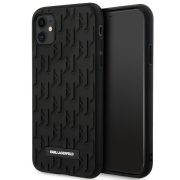   Karl Lagerfeld iPhone 11/Xr 3D Monogram (KLHCN61RUPKLPK) hátlap, tok, fekete