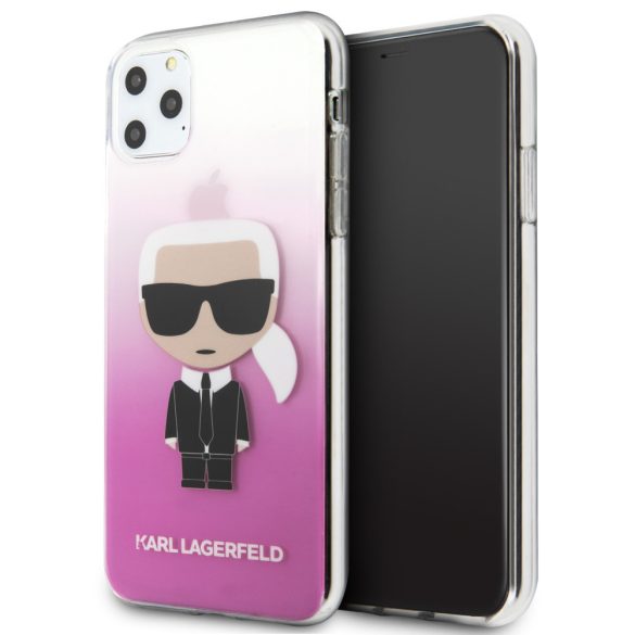 Karl Lagerfeld iPhone 11 Pro Max Degrade Ikonik Full Body (KLHCN65TRDFKPI) hátlap, tok, rózsaszín