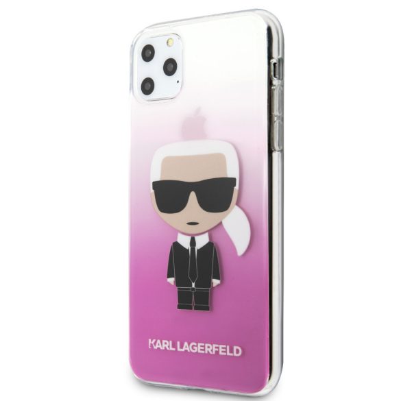 Karl Lagerfeld iPhone 11 Pro Max Degrade Ikonik Full Body (KLHCN65TRDFKPI) hátlap, tok, rózsaszín