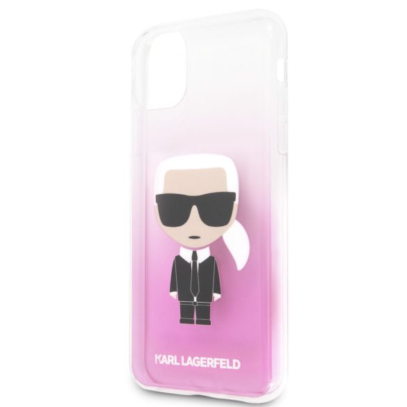 Karl Lagerfeld iPhone 11 Pro Max Degrade Ikonik Full Body (KLHCN65TRDFKPI) hátlap, tok, rózsaszín