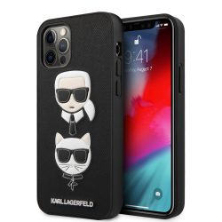   Karl Lagerfeld iPhone 12 Pro Max 3D Rubber Heads (KLHCP12LSAKICKCBK) hátlap, tok, fekete