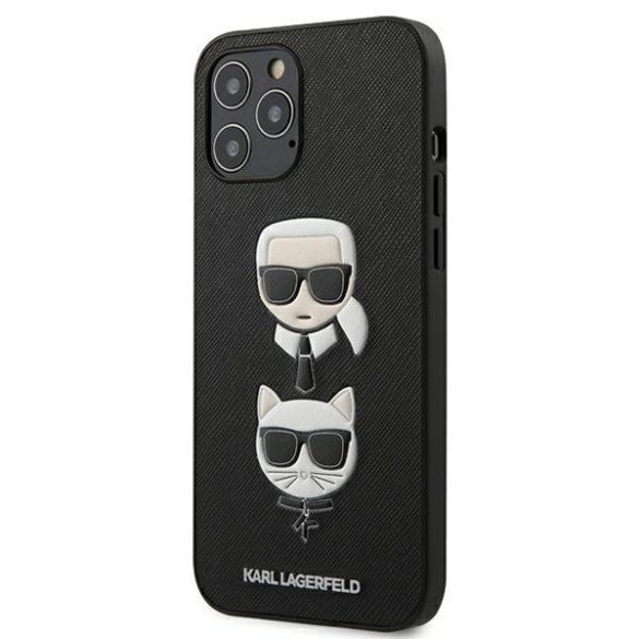 Karl Lagerfeld iPhone 12 Pro Max 3D Rubber Heads (KLHCP12LSAKICKCBK) hátlap, tok, fekete