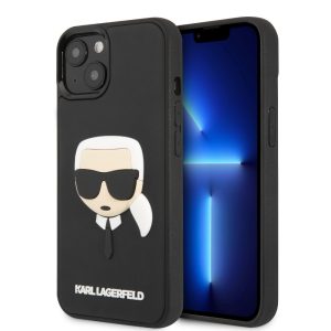 Karl Lagerfeld iPhone 14 3D Rubber Karl's Head (KLHCP14SKH3DB) hátlap, tok, fekete