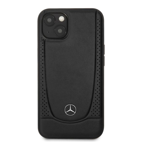 Mercedes iPhone 14 Leather Urban valódi bőr (MEHCP14SARMBK) hátlap, tok, fekete