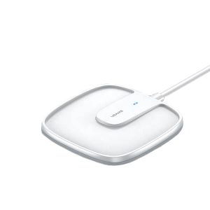 USAMS CD159 W1 Wireless Charger Qi, MagSafe kompatibilis vezeték nélküli töltő, 15W, fehér