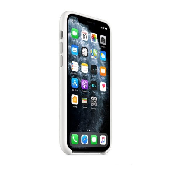 Apple gyári iPhone 11 Pro szilikon hátlap, tok (bontott doboz), fehér