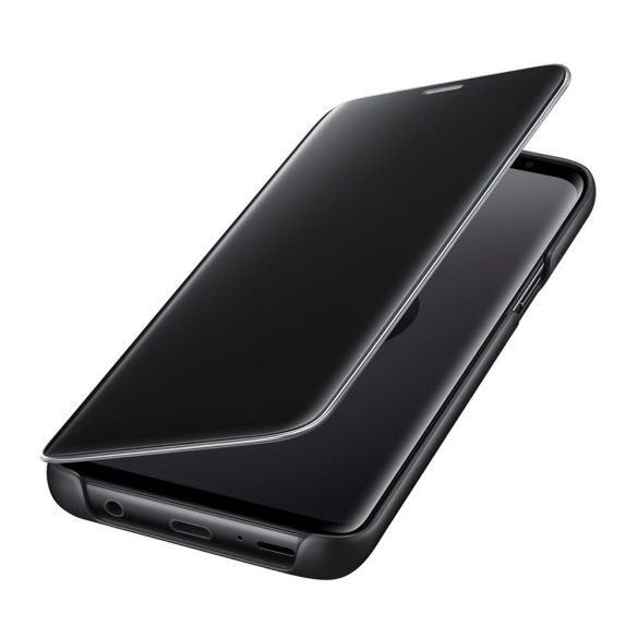 Clear View Case cover Xiaomi Redmi Note 8 Pro oldalra nyíló tok, fekete