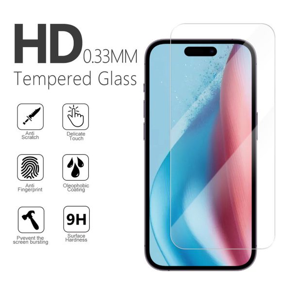 Samsung Galaxy S23 FE kijelzővédő edzett üvegfólia (tempered glass) 9H keménységű (nem teljes kijelzős 2D sík üvegfólia), átlátszó