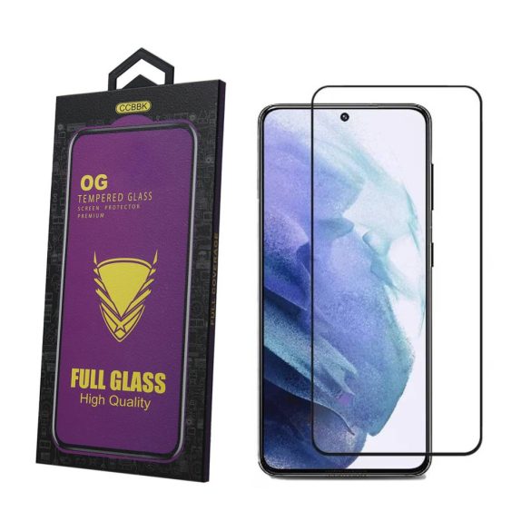 OG Premium Samsung Galaxy A15 4G/5G 5D Full Glue teljes kijelzős üvegfólia (tempered glass) 9H keménységű, fekete