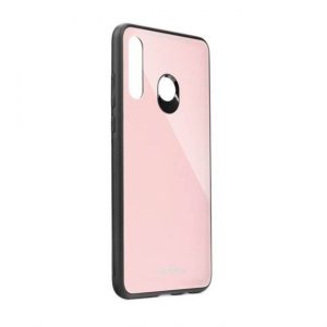 Forcell Glass Huawei P40 Lite E/Y7P edzett üveg hátlap, tok, rózsaszín