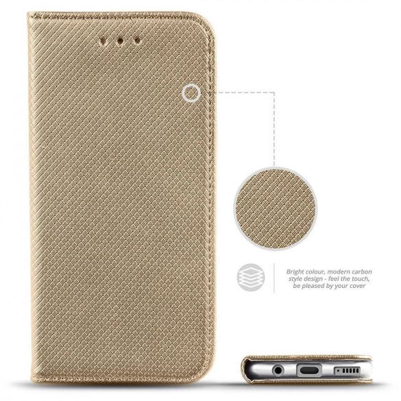 Smart Magnet LG K52 oldalra nyíló tok, arany