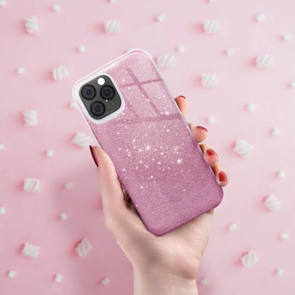 Glitter 3in1 Case Xiaomi Redmi Note 12 5G hátlap, tok, rózsaszín