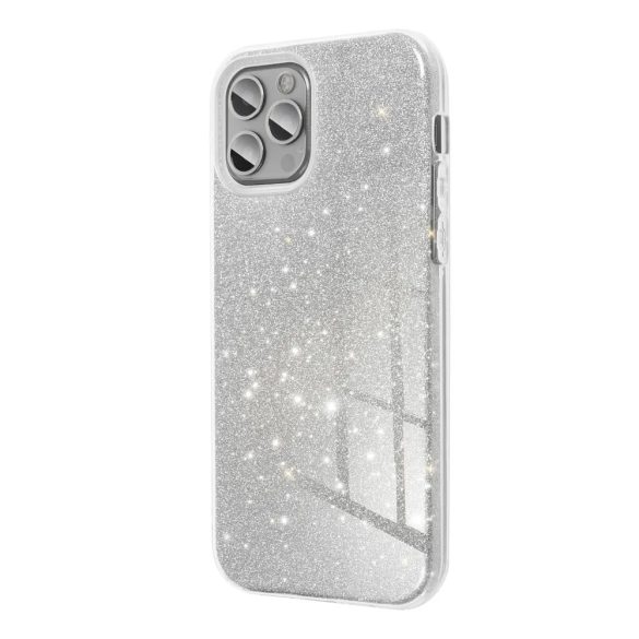 Glitter 3in1 Case Xiaomi Redmi Note 12 5G hátlap, tok, ezüst