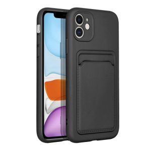 Card Case Silicone Xiaomi Redmi Note 12 Pro 5G hátlap, tok, fekete