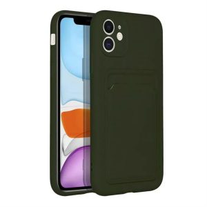 Card Case Silicone Xiaomi Redmi Note 12 Pro 5G hátlap, tok, zöld