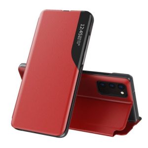 Eco Leather View Case Samsung Galaxy A53 5G oldalra nyíló tok, piros