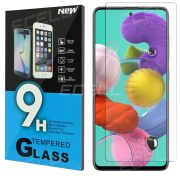   Samsung Galaxy A51/A51 5G kijelzővédő edzett üvegfólia (tempered glass) 9H keménységű (nem teljes kijelzős 2D sík üvegfólia), átlátszó