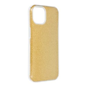 Glitter 3in1 Case iPhone 14 hátlap, tok, arany