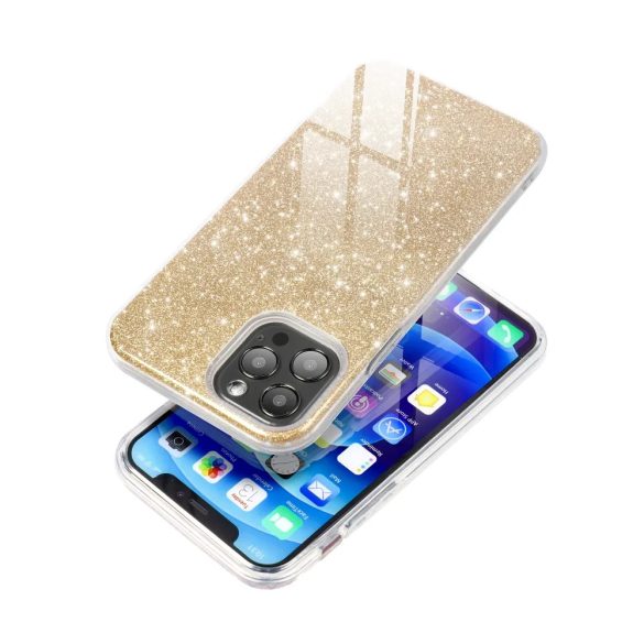 Glitter 3in1 Case Samsung Galaxy A35 hátlap, tok, arany