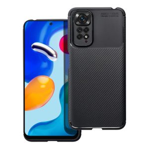 Carbon Premium Case Silicone Xiaomi 12T/12T Pro hátlap, tok, fekete