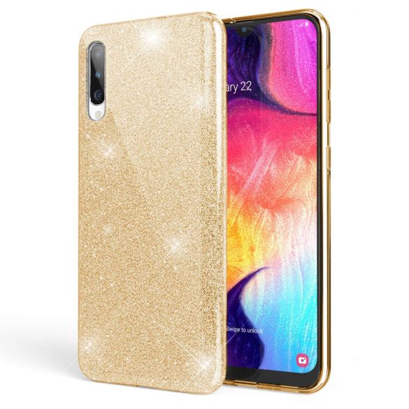 Glitter 3in1 Case Samsung Galaxy A72 4G/5G hátlap, tok, arany