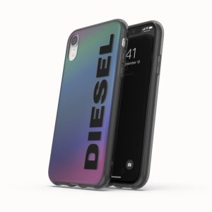 Diesel Case Holographic Black Logo iPhone 11 Pro hátlap, tok, mintás, színes