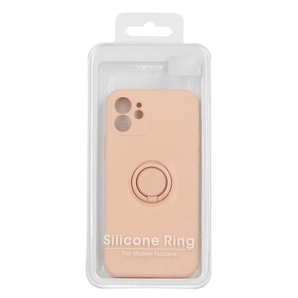 Silicone Ring Xiaomi Redmi Note 11S 5G/11T 5G/Poco M4 Pro 5G hátlap, tok, világosrózsaszín