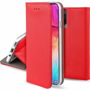 Smart Magnet Samsung Galaxy Xcover 5 oldalra nyíló tok, piros