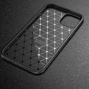 Carbon Fiber iPhone 14 Plus ütésálló hátlap, tok, fekete