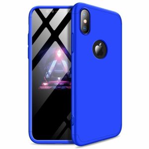 Full Body Case 360 iPhone Xs Max, hátlap, tok, logo szabadon, kék